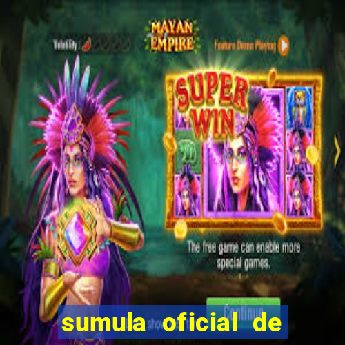 sumula oficial de futebol 7 society excel